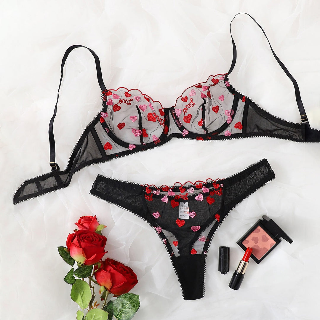 Women's Sexy Mesh Carved Split Bikini Set (1 Set)
