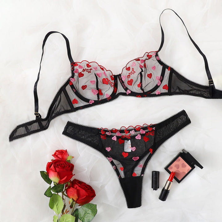 Women's Sexy Mesh Carved Split Bikini Set (1 Set)